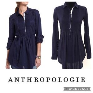 Anthropologie HD in Paris Blue Fan Fold Tunic 10